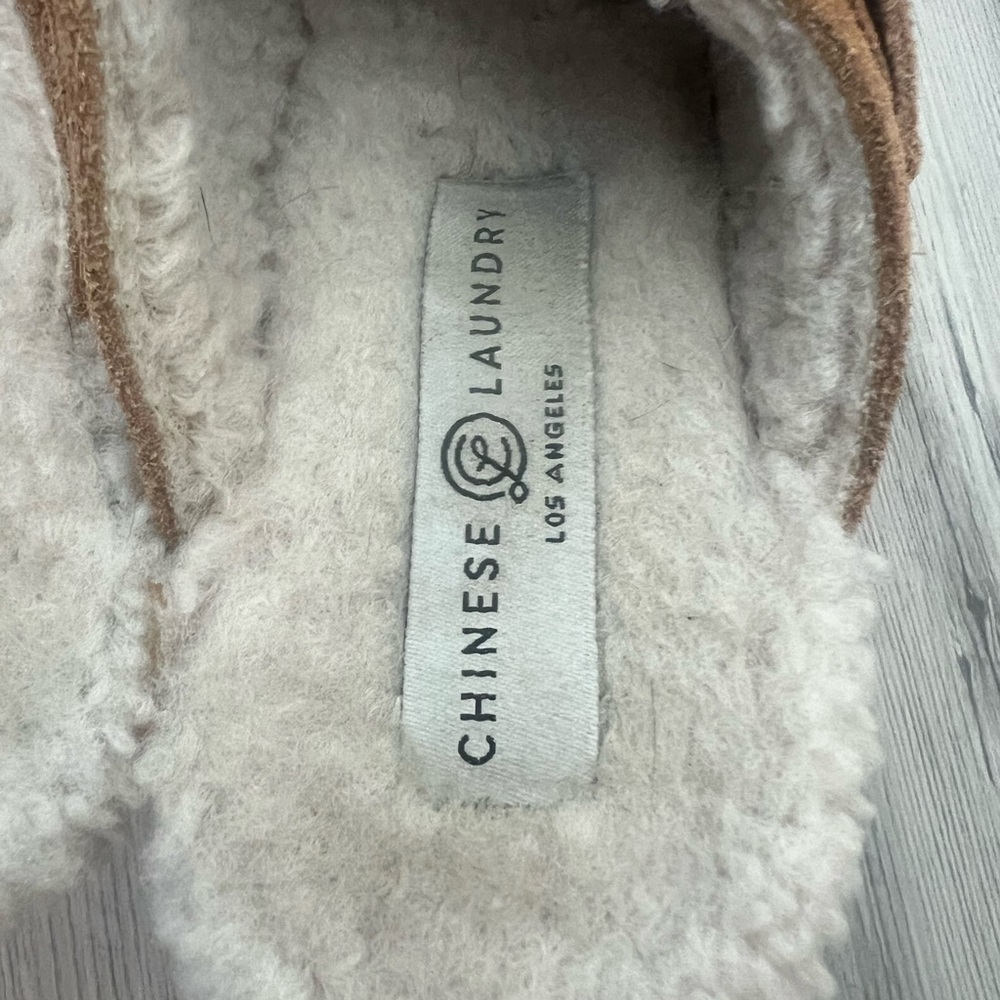Chinese Laundry Women's Cindy Casual Brown Clog Size 7.5 Fur Lined - Picture 8 of 10